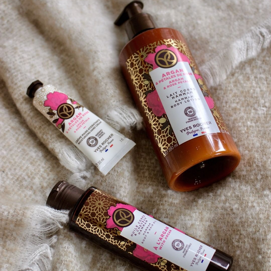 BAIN DE NATURE Argan & Rose Petals Hammam Shower Gel 400ml.