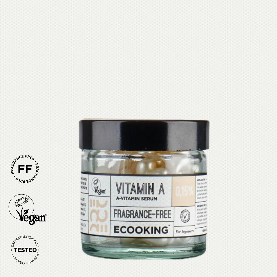 ECOOKING A VITAMIN 0,15% SERUM FF, prevents early signs of aging and helps fight acne, 60 CAPS.