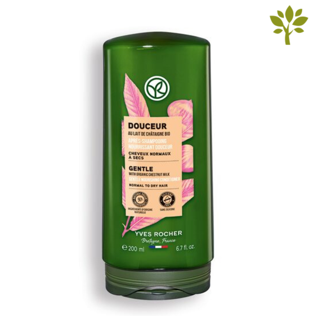 GENTLE NOURISHING CONDITIONER for soft, easy-to-comb hair, with organic chestnut milk, 200ml