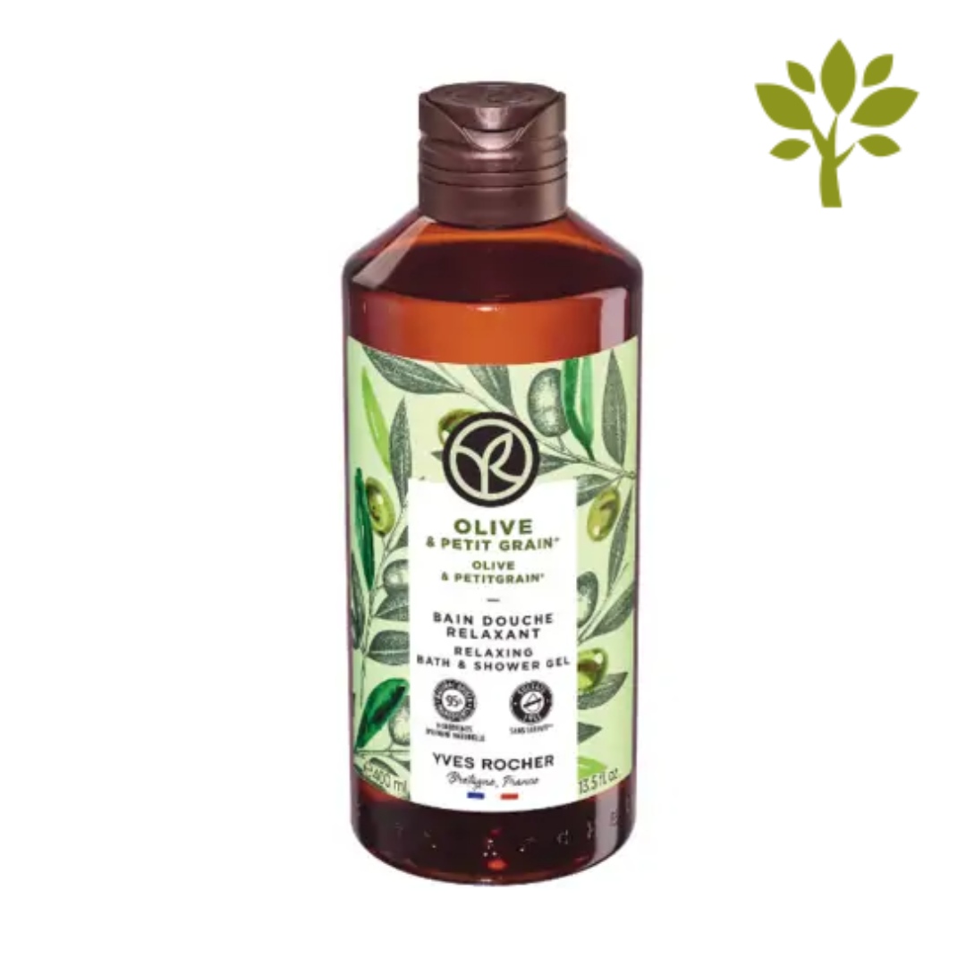 BAIN DE NATURE Olive & Petitgrain Relaxing Bath & Shower Gel 400ml.