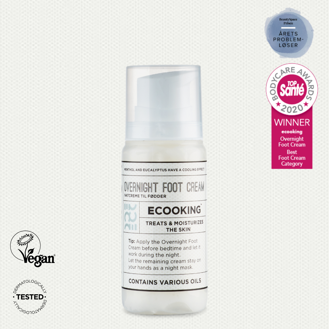 ECOOKING OVERNIGHT FOOT CREAM with antibacterial effect and natural lactic acid, 100ml